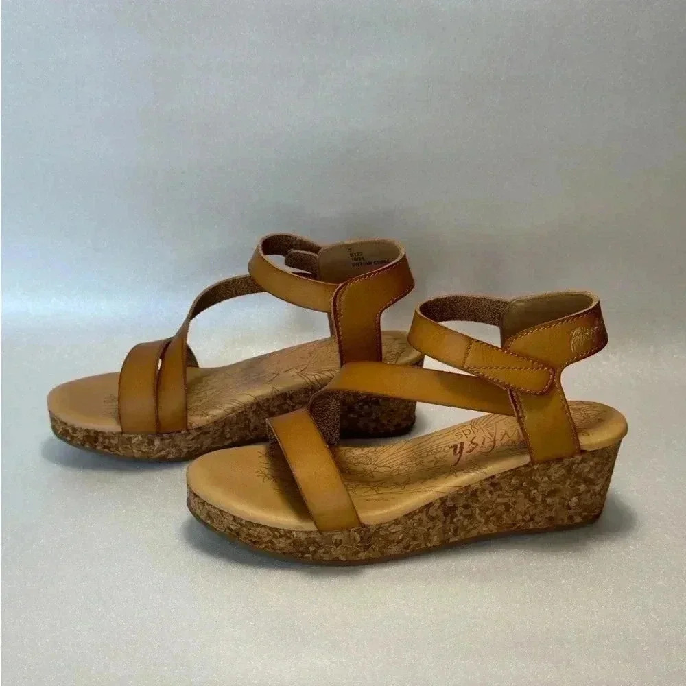 Brown Wedge Sandals - Picture 7 of 9